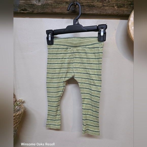 Kate Quinn Green Striped High Waist Pants - Picture 1 of 4